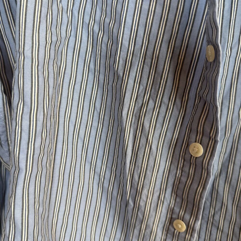 Men’s Abercrombie & Fitch Button Up Shirt Blue Striped Size Small Preowned - Picture 8 of 15